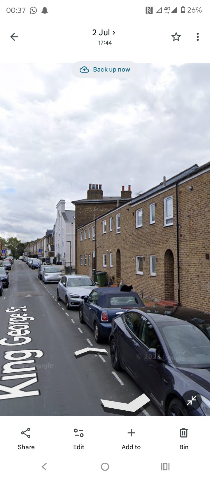 1 bed maisonette shared garden